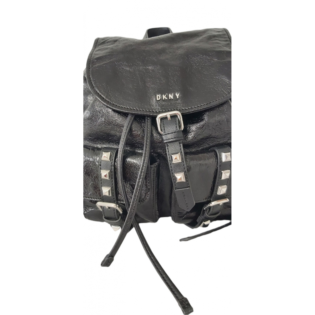 Leather backpack Dkny Black in Leather 